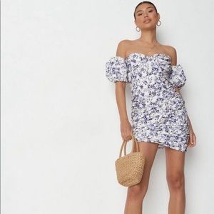 Missguided floral print mini dress